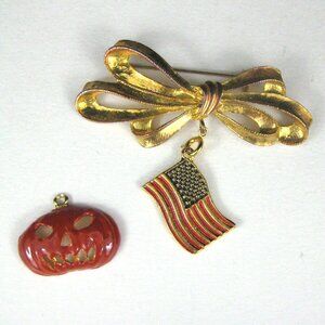 Phister Vintage Brooch Pin Jewelry Halloween July 4 Patriotic Independence